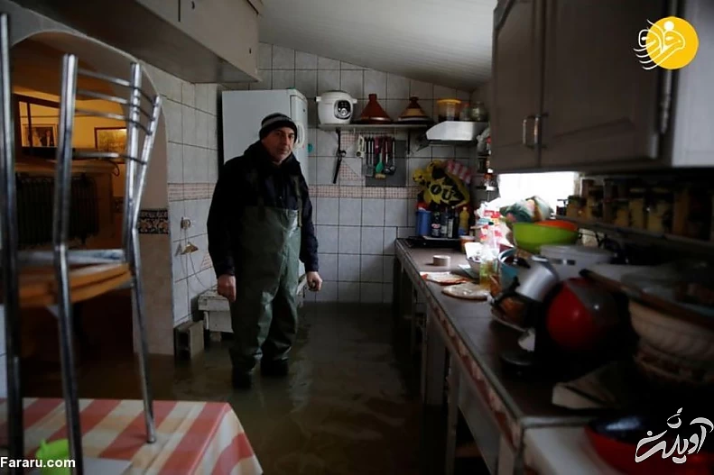 جاری شدن سیل در فرانسه + تصاویر